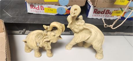 2 Collectible Small Elephant Statues & Misc.