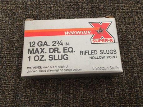 Box of 12 Gauge Winchester Slugs