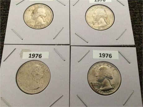 4 1976 Bicentennial Quarters