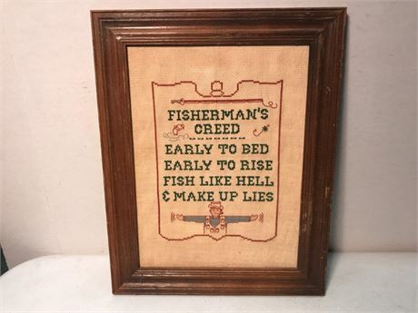 Cross Stitch Fishermans Creed