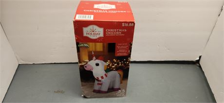 Christmas Unicorn Blow Up Decoration