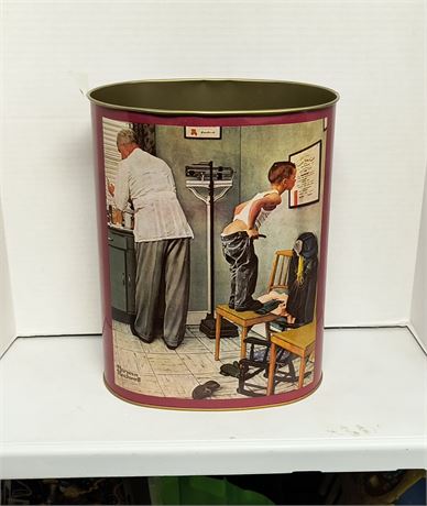 Norman Rockwell Trash Can
