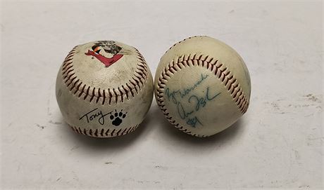 2 Vintage Signed Baseballs