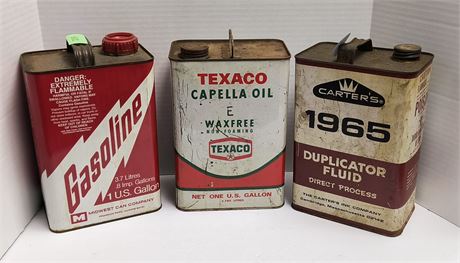 Lot of Oil Cans