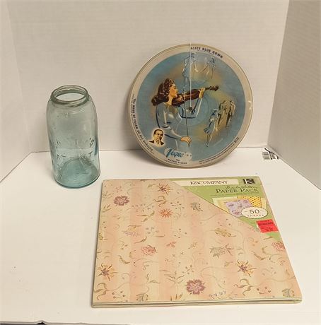 Mason Jar and craft paper
