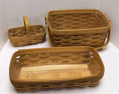 3 Longaberger Baskets