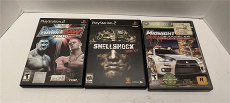 Xbox 360 & Playstation 2 Video Games