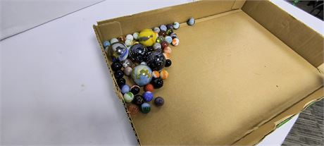 50 Small & 4 Large Collectible Marbles
