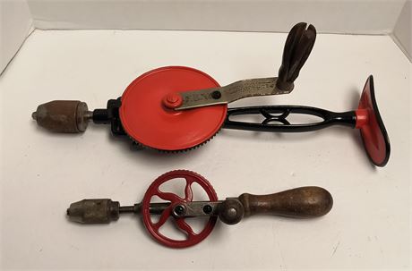 Egg Beater Hand Drill & Vintage Goodell-Pratt 2 Speed Breast Shoulder Drill