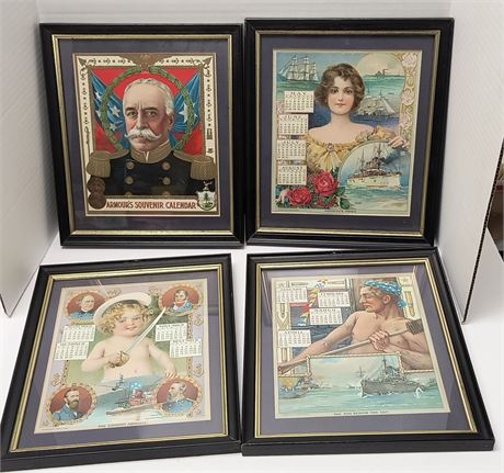 Vintage Wood Framed Calendar's