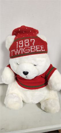 Vintage Plush Christmas Bear