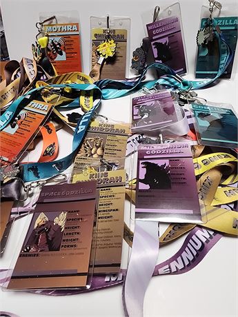 12 Godzilla lanyards