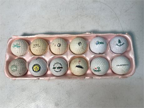 Dozen Advertisement/Course Golf Balls (#2)