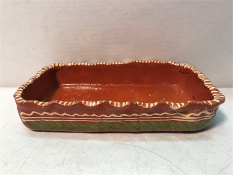 Mexico Tlaquepaque Rectangular Pottery Dish