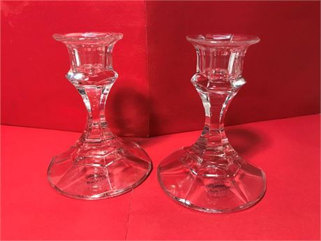24% Full Lead Crystal USA Candlesticks