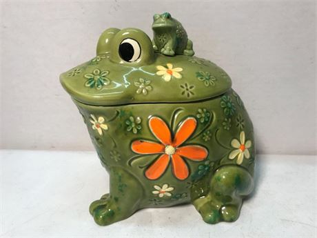 Vintage Napco 9193 Frog with Toad Cookie Jar
