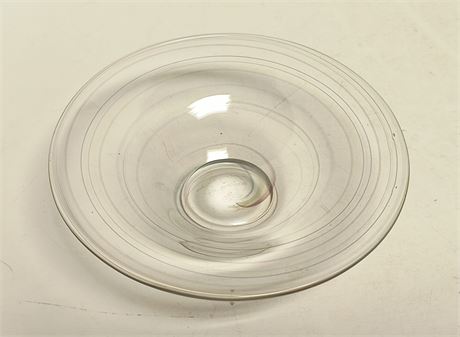 Clear Glass Bowl. Marked On Bottom
