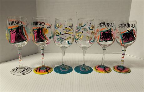 Zodiac Sign Wine Glasses & Butterfly Wine Glasses