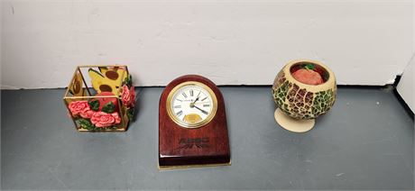 Howard Miller Desktop Clock & Misc. Items