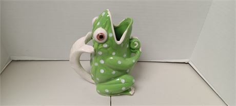 Vintage Open Mouth Ceramic Frog Brush Holder Sink Decor
