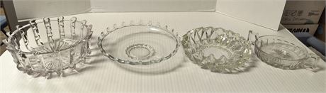 Clear glass candy dishes