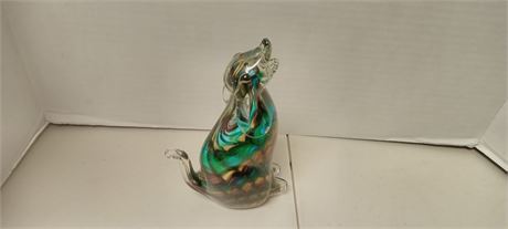Art Glass Dog Animal Sculpture