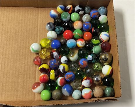 Various Collectible Marbles. Some Glow