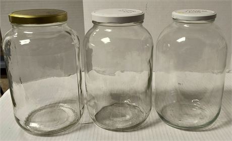 3 Large Glass Jars