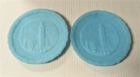Fenton Vintage Blue & White Birthplace Of Liberty Collector Plates