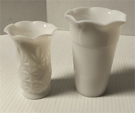 Milk Glass Flower Vases