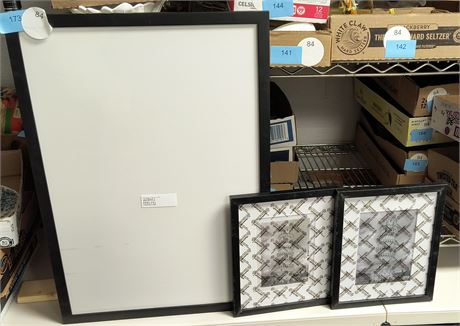 2 Framed Pictures & Large Picture Frame