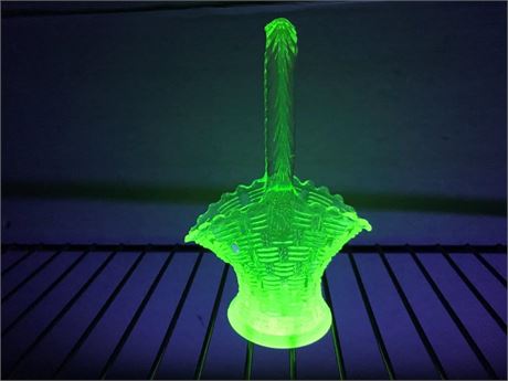 Duncan Miller Uranium Glass Basket