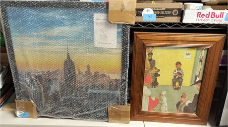 Norman Rockwell Framed Picture & Framed City Picture