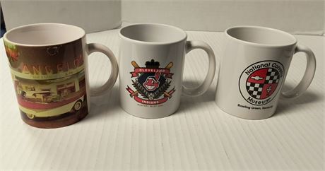 Cleveland Indians & National Corvette Museum & 58 Ford Skyliner  Coffee Cups