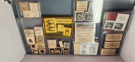 Variety Of Stampin Up Wood Stamps