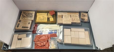Lot Of Wood Stamps