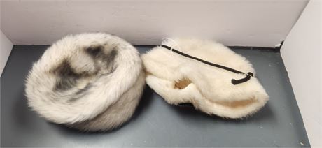 2 Vintage Fur Hats