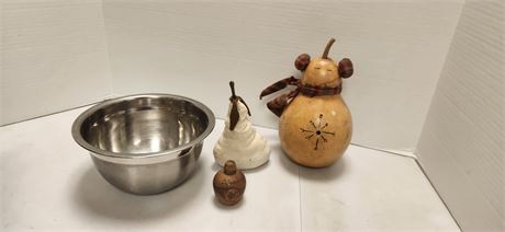 Home Decor and stainless bowl
