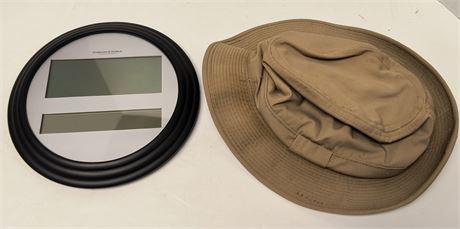 Sterling & Noble Clock & Vintage Sears Hat