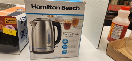 Hamilton Beach Stainless Steel Electric Kettle 1.7 Liter Capacity
