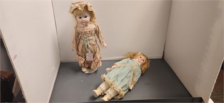 2 Porcelain Dolls