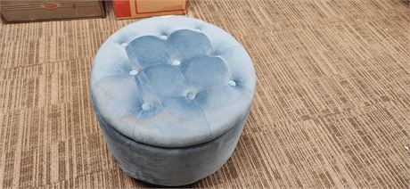 Light Blue Ottoman With Storage