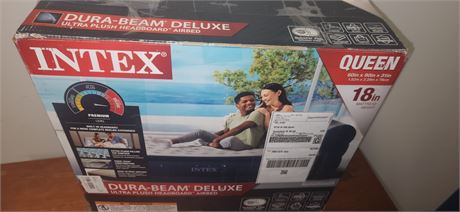 Intex Queen Air Mattress. 18in. Mattress Height. Size 60in.x90in.x31in.