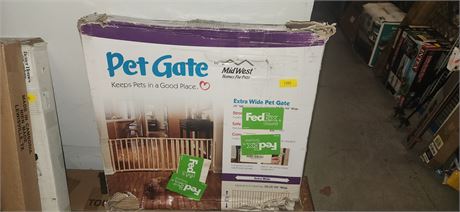 Mid West Extra Wide Pet Gate. 24" Tall