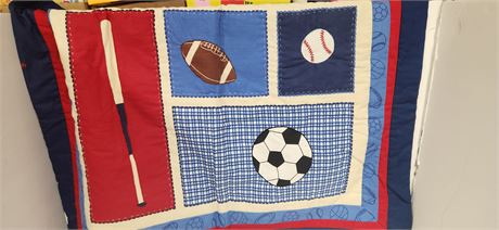 Baseball Pillow Case & Baseball Picture Frame