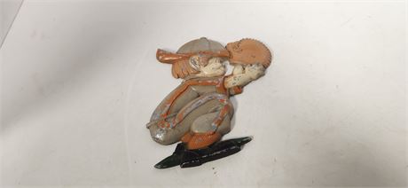 Sexton 1960's/1970's Cast Aluminum 2D Little League Catcher. (Youth Wall Art)