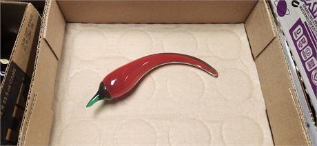 Decorative Glass Red Pepper