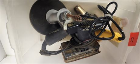 Tote Of Misc. Tools. Not Tested