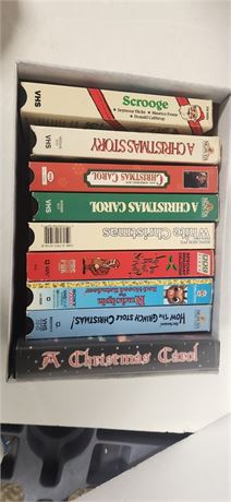 Lot Of Vintage Christmas VHS Tapes