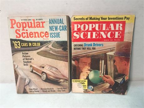 Mar. 1961 & Oct. 1962 Popular Science